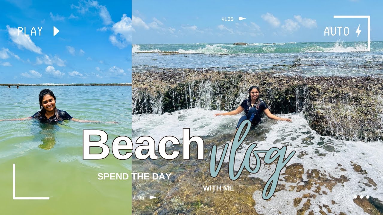 පැය 8 ක් එක දිගට මුහුදේ නෑවා🏊‍♂️🏖️| මං දැකපු ලස්සනම මුහුද #beach #vlog travel with family