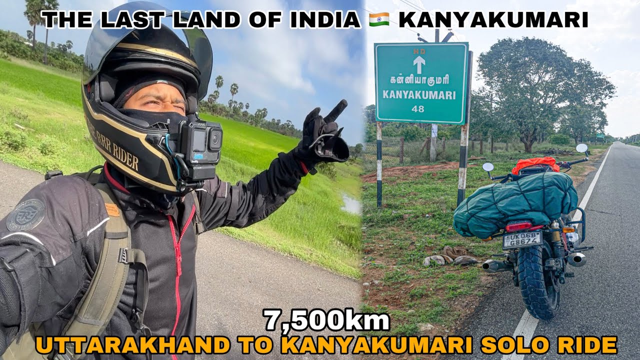 Uttarakhand To Kanyakumari Solo Bike Ride 7,500Km On Royal Enfield Interceptor 650