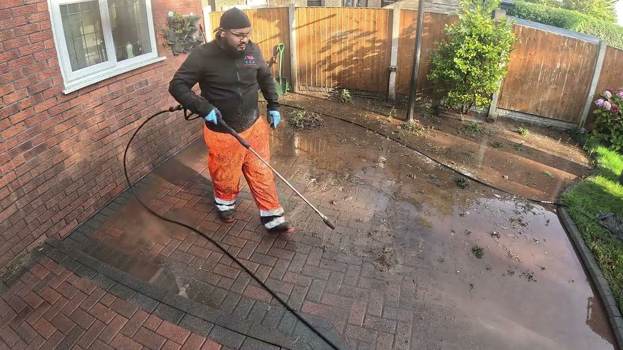 “Full Patio & Driveway Restoration | Pressure Washing + Re-Sanding”