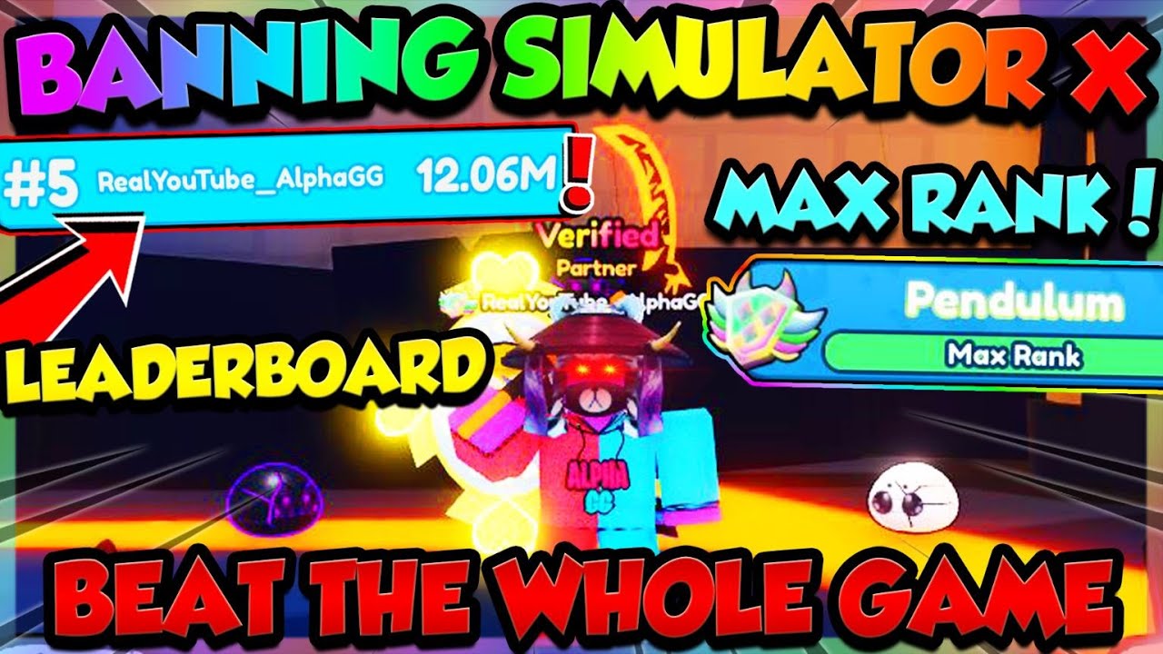 I BEAT *BANNING SIM X* IN UNDER 1 HOUR!! (MILLIONS OF BANS) (Roblox)
