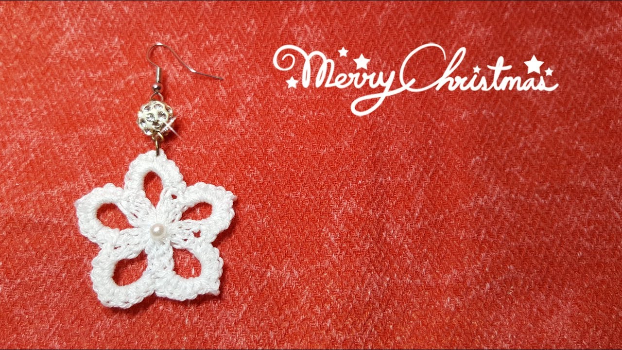 Orecchini all'uncinetto facilissimi -Regali di Natale fai da te-crochet earrings -christmas gift DIY