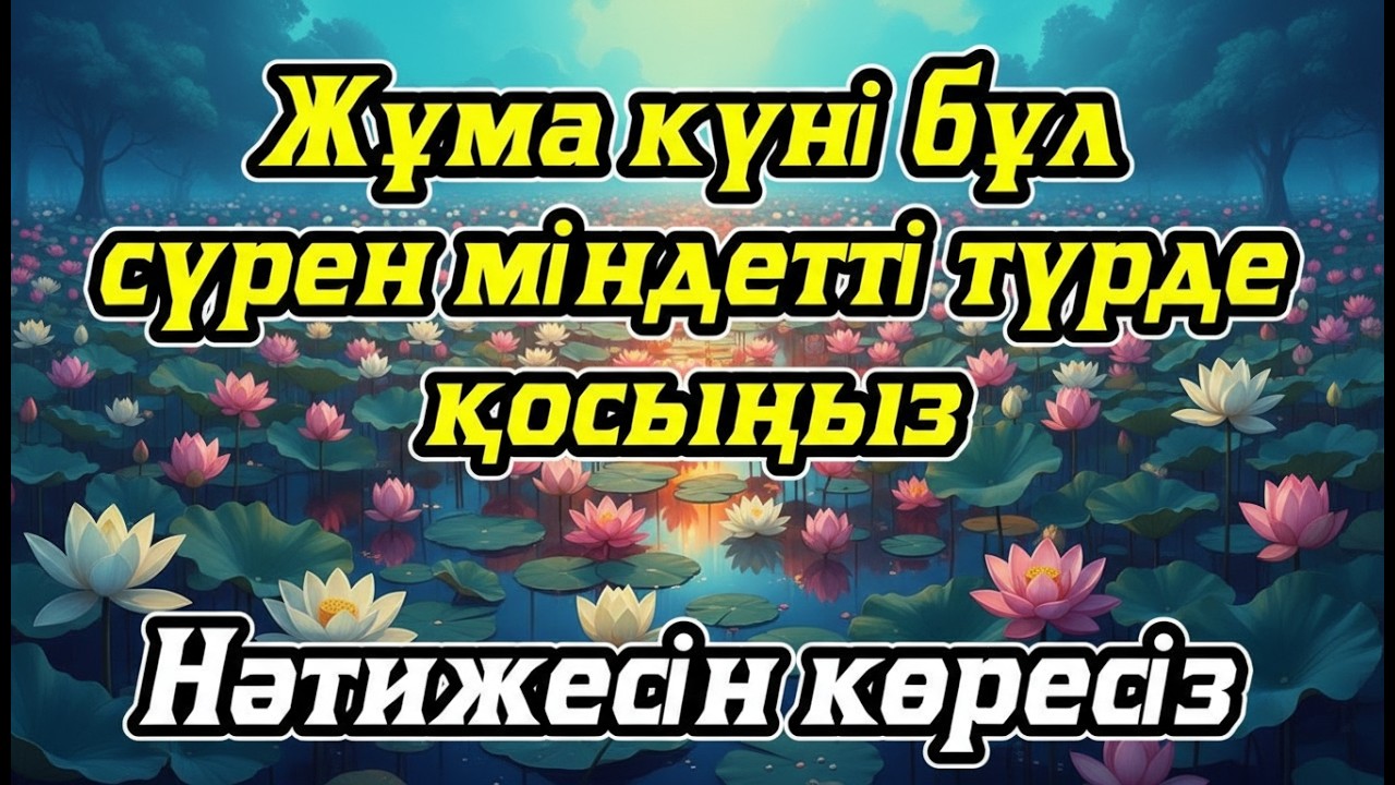 Рамазан айында жұма күндері осы сүрені міндетті түрде қосыңыз. Нәтижесін көресіздер #құран