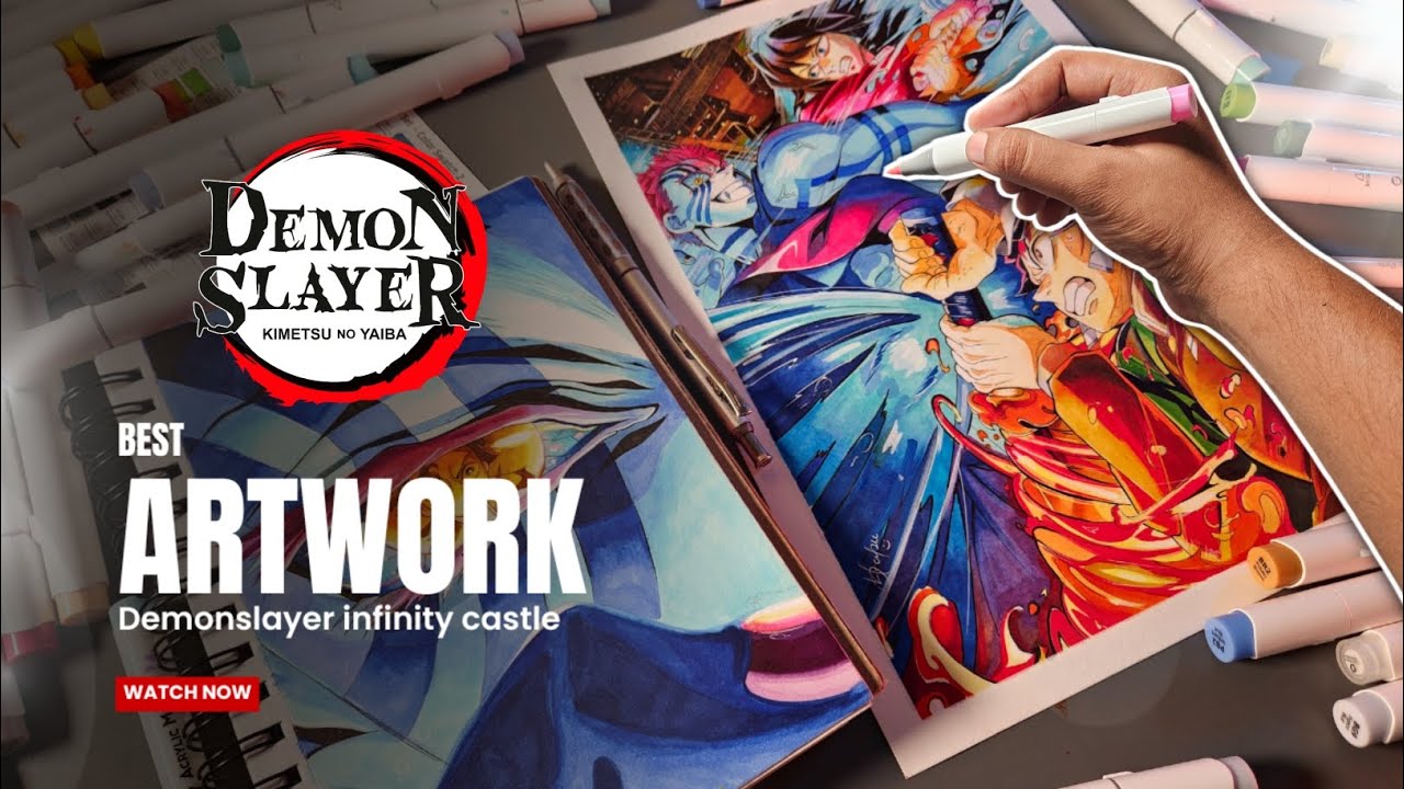 This is how I made my BEST Demon slayer Infinity Castle Artwork😎