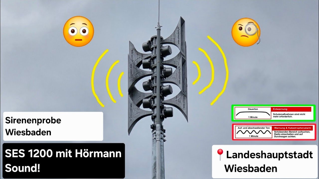 Sirenenprobe der Landeshauptstadt Wiesbaden | SES 1200 mit Hörmann Sound! | ⌚️ 19:00 Uhr, 10.06.25
