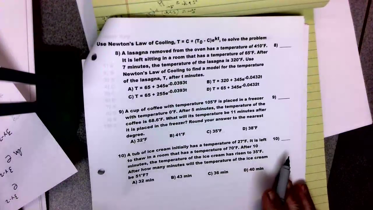 YT 42 Precalculus problems 9  10 Exponential functions