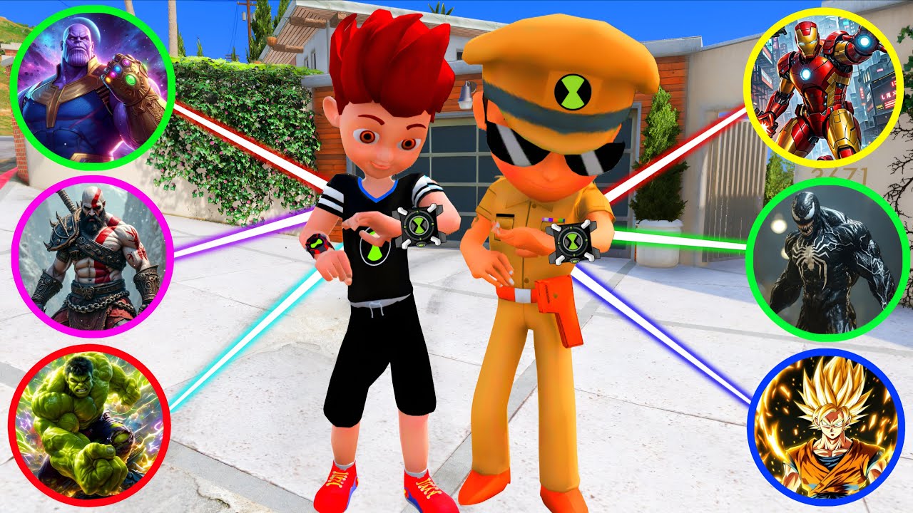 Black Kicko And Little Singham Saved All His Friends With The Power Of Superhero In Gta 5 😱