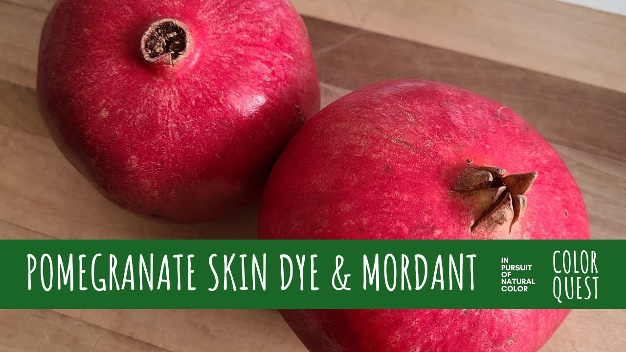 HOW TO USE POMEGRANATE SKIN AS A TANNIN MORDANT FOR NATURAL DYE | ORGANIC COLOR | YELLOW | COTTON