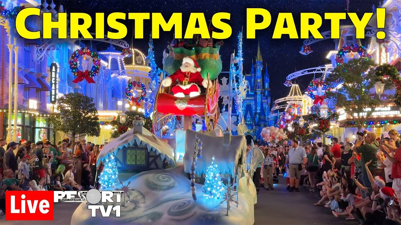🔴Friday Night Live:  Mickey's Very Merry Christmas Party - Walt Disney World Live Stream