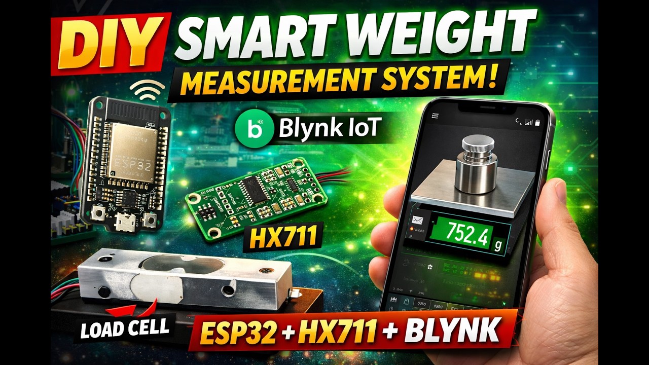 DIY Smart Weight Measurement System | ESP32 + HX711 + Blynk IoT Tutorial
