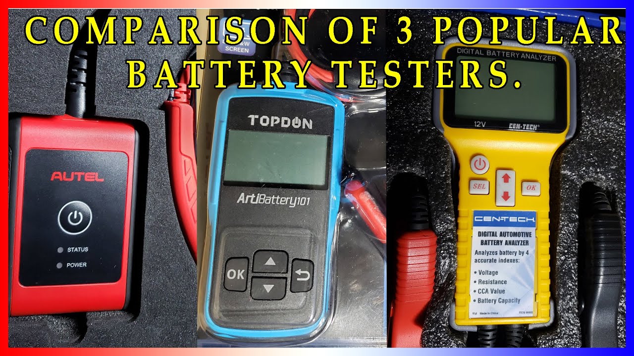Autel MAxiBAS BT506 Compared with two other Popular Battery Testers.