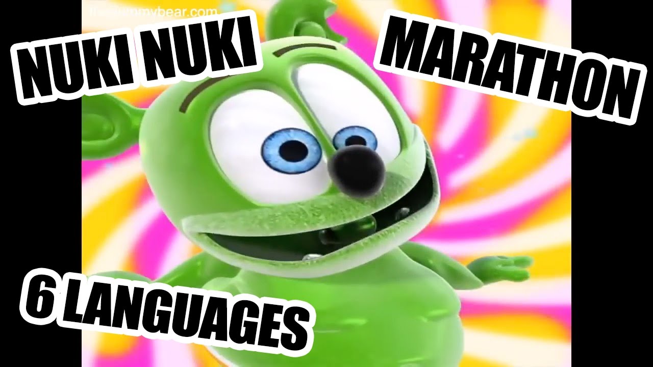 Gummibär NUKI NUKI MARATHON The Nuki Song 6 Languages In 1 Video