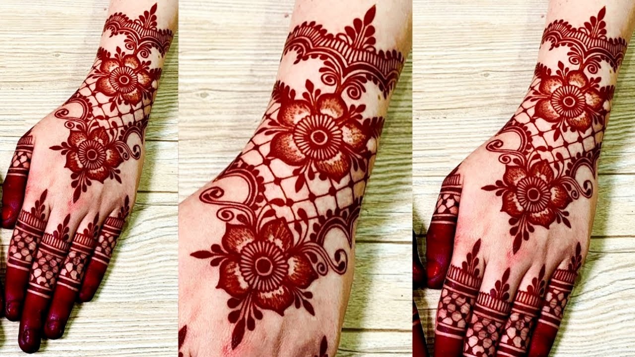 New Beautiful Floral Style And Net Design Mehndi Henna Design 2022 #mehndidesigns #henna