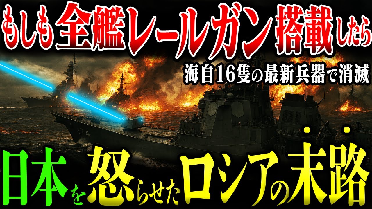 もしも自衛艦隊“全艦レールガン搭載”でロシア侵攻を「瞬殺撃退」日本海上自衛隊vsロシア軍【AIシミュレーション】