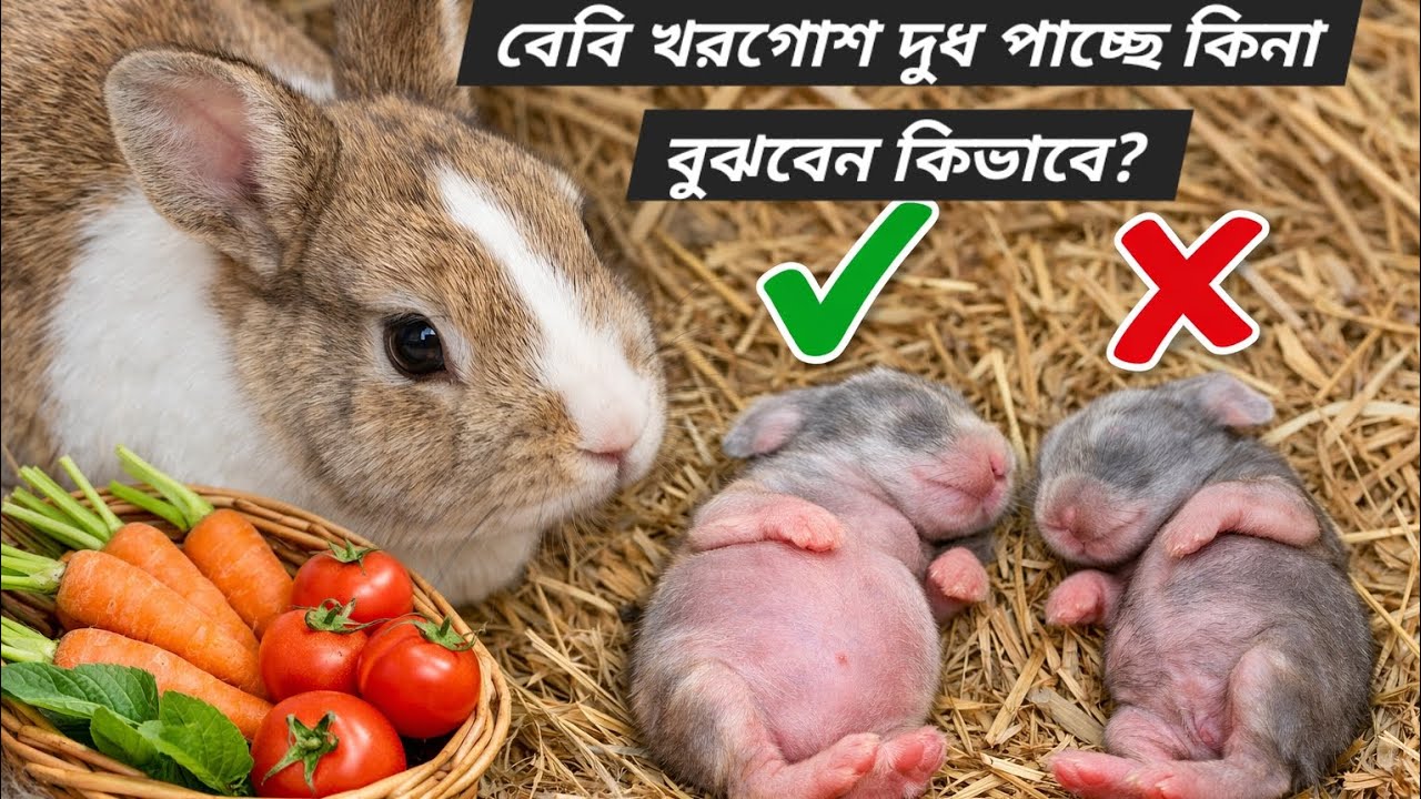 বেবি খরগোশ দুধ পাচ্ছে কিনা বুঝবেন কিভাবে? 🐰 | How to Know if Baby Rabbit is Getting Milk