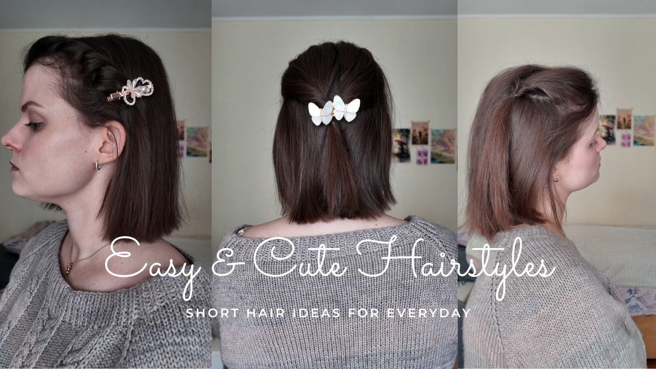 Simple Short Hair Looks 🎀 Perfect for School, Work & Lazy Mornings