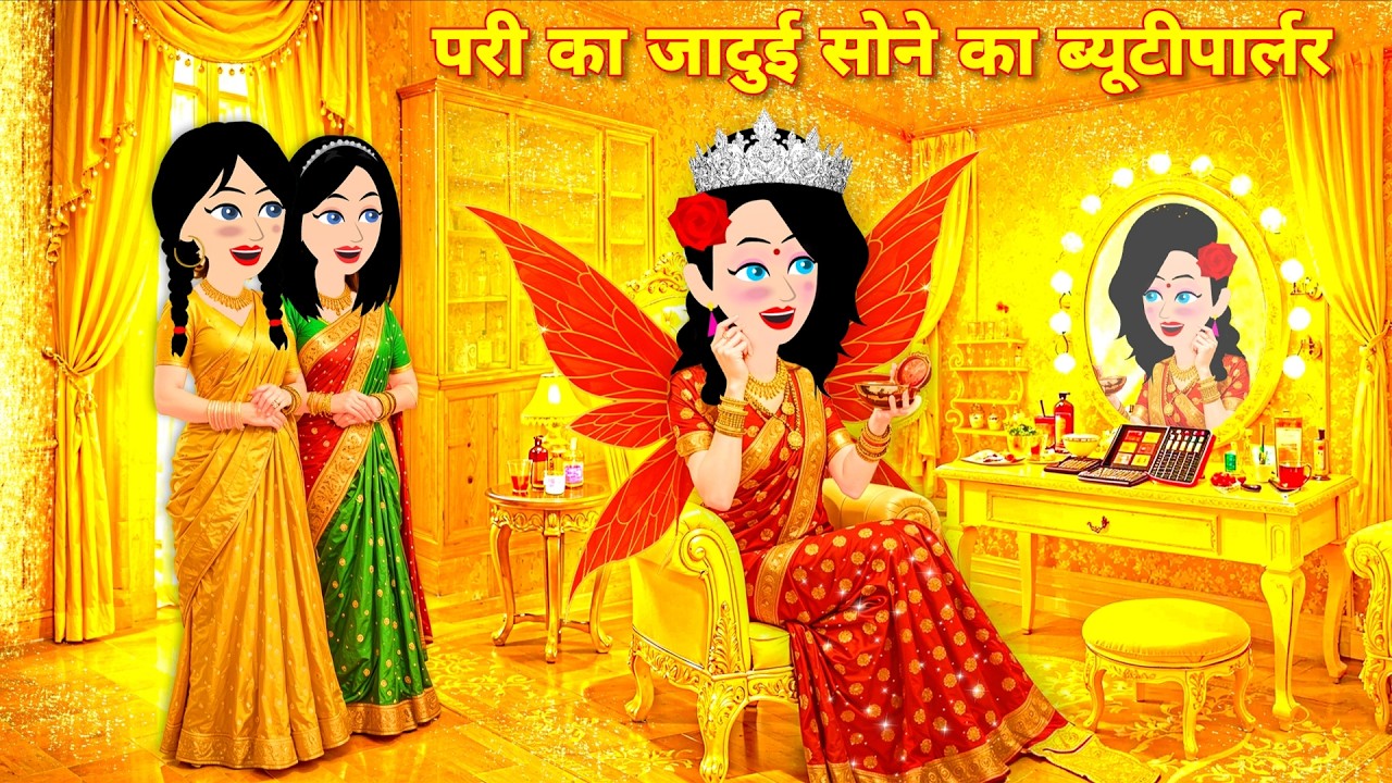 परी का जादुई सोने का ब्यूटी पार्लर✨ | golden beauty parlour | Cartoon kahaniya | Hindi Fairy Tale