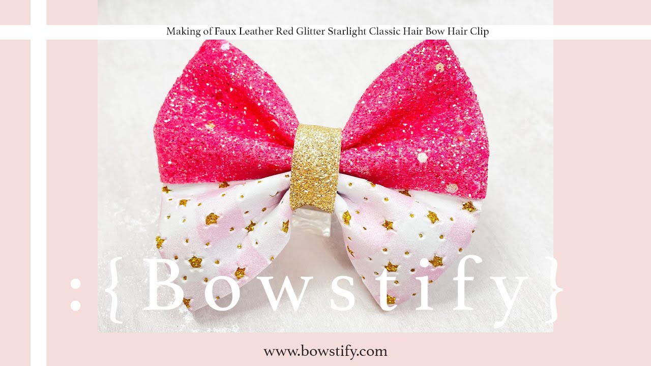 Red Glitter Starlight Classic #hairbows  | Bowstify #Handmade #Hairaccessories #giftideas #tutorial