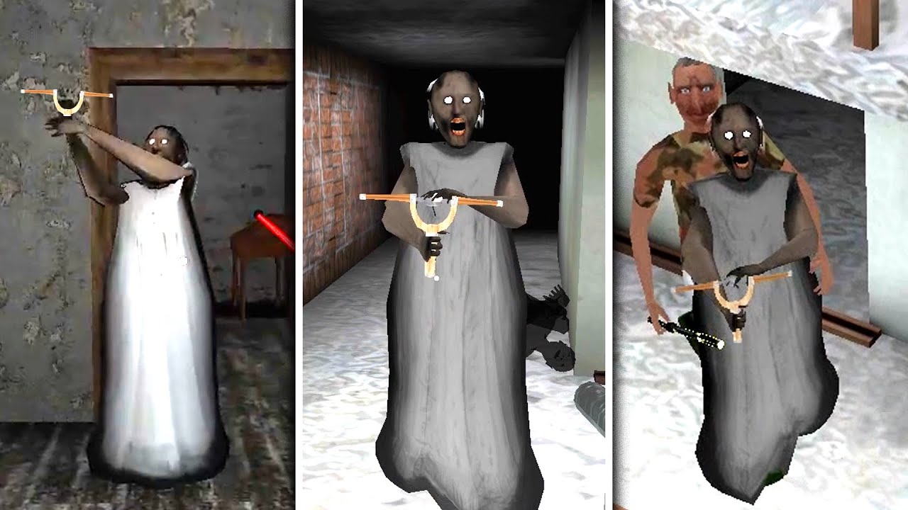 Granny Using Slingshot in All DVloper Games - Granny 1.9 Remake The Twins Remake Full Gameplay