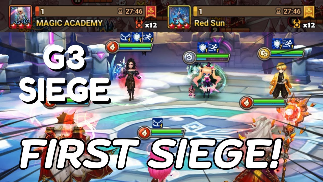 G3 SIEGE : MAGIC ACADEMY / Red Sun - I've Missed This! First Siege of The Season!! - Summoners War
