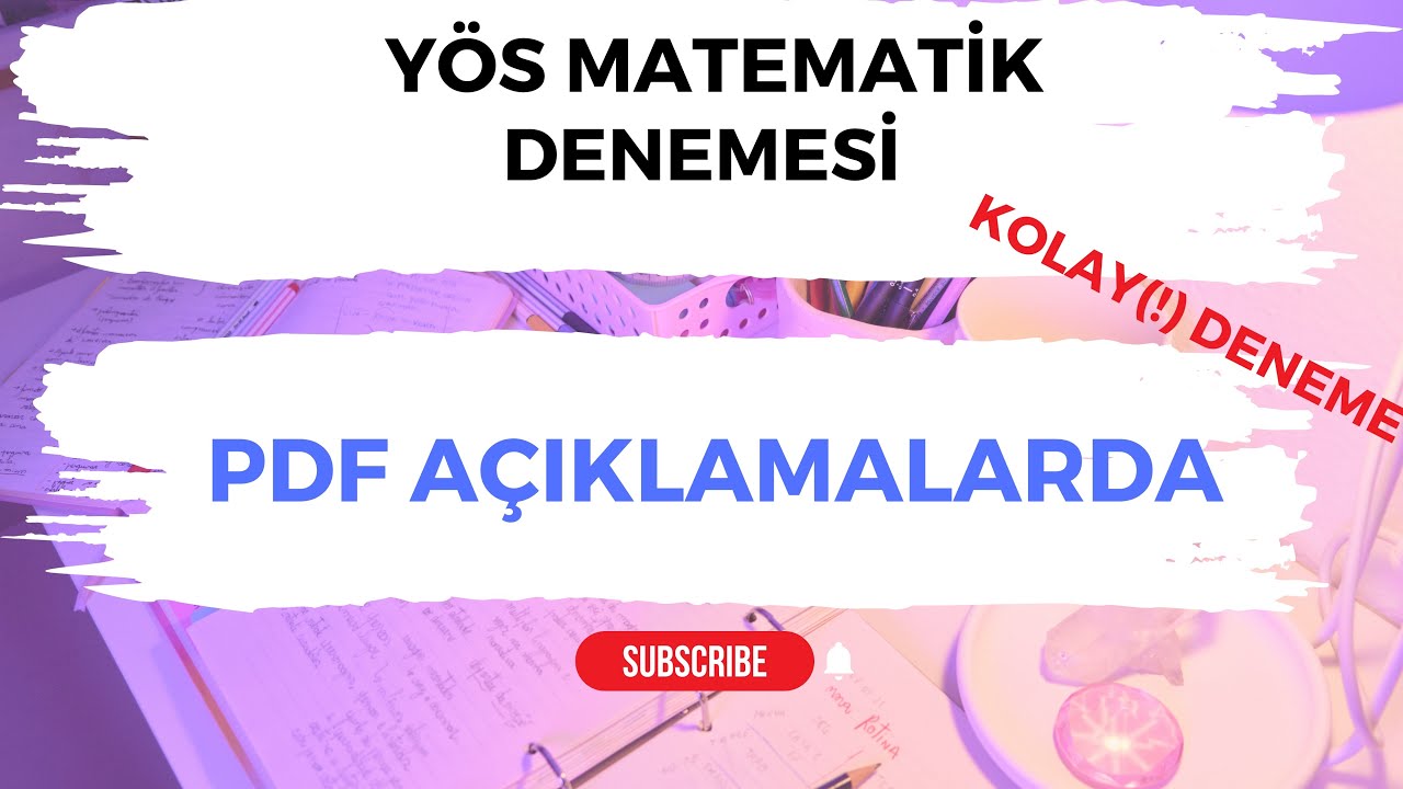 YÖS MATEMATİK | YÖS SINAVI | MATEMATİK DENEME ÇÖZÜMLERİ  | TR YÖS-2 | YÖS | (2024)
