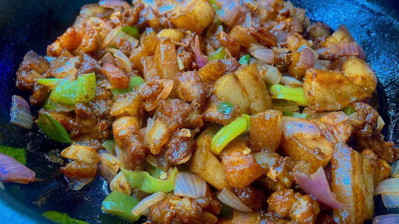 ചില്ലി പോർക്ക്&zwnj; നാടൻ രീതിയിൽ.  വളരെ പെട്ടന്ന് ഉണ്ടാകാം | Chilly pork easy recipe !