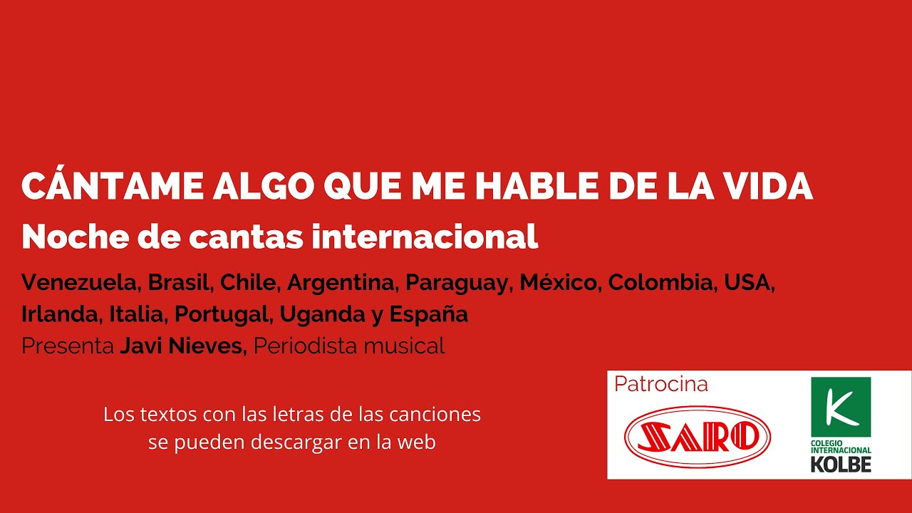 EM2020: Cántame algo que me hable de la vida. Noche de cantos internacional