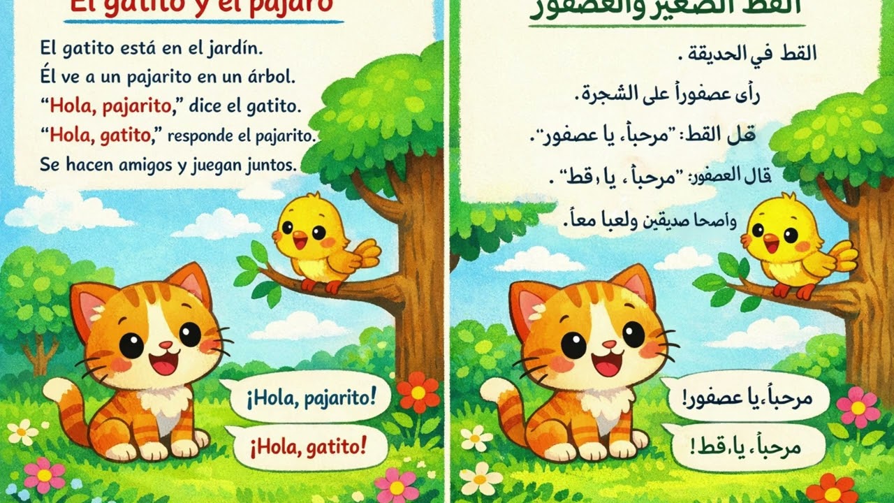 قصص قصيرة بالإسبانية للمبتدئين 📖🇪🇸 | تعلم الإسبانية بسهولة وبالصور