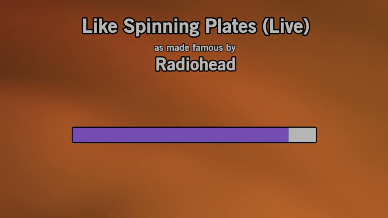Radiohead   Like Spinning Plates (Live) (Karaoke)