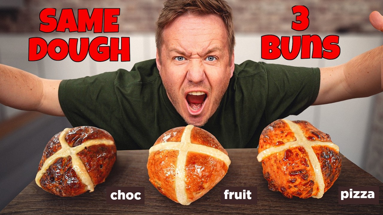 Hot Cross Buns 3 Ways: Classic, Chocolate & Pizza