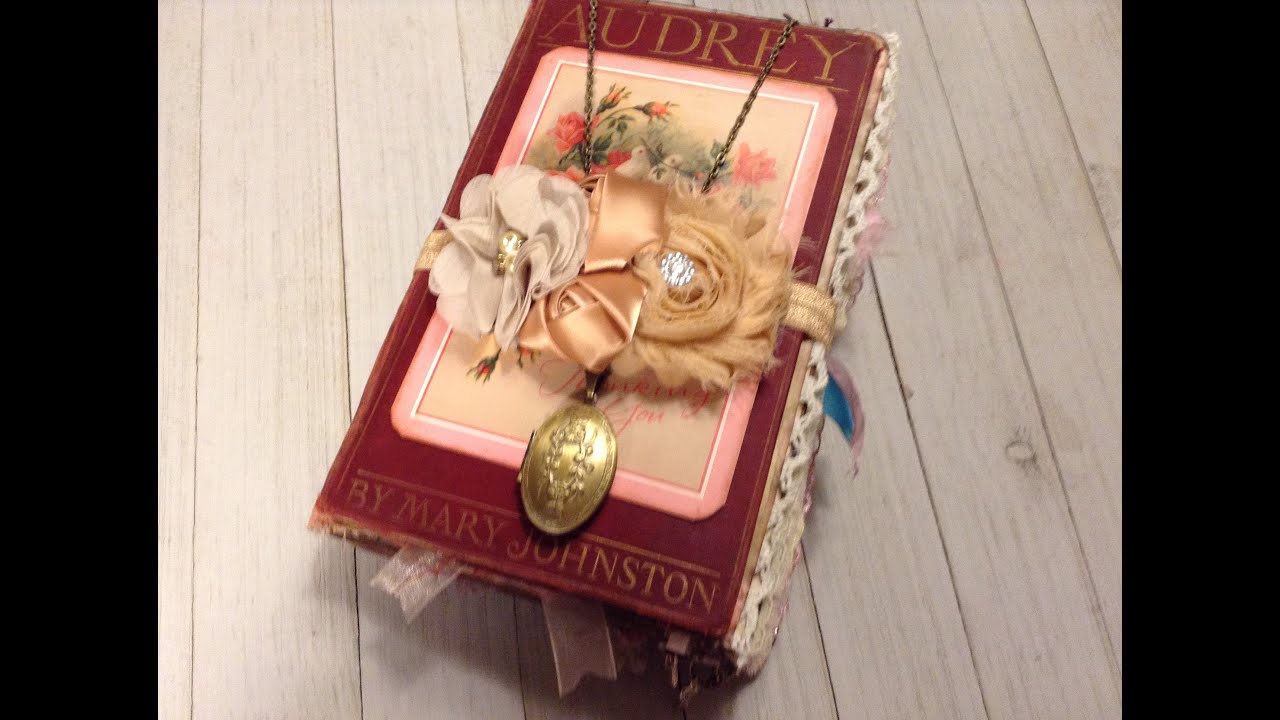 Valentine Junk Journal Victorian Style Locket necklace Satin Floral Closure Etsy Kit