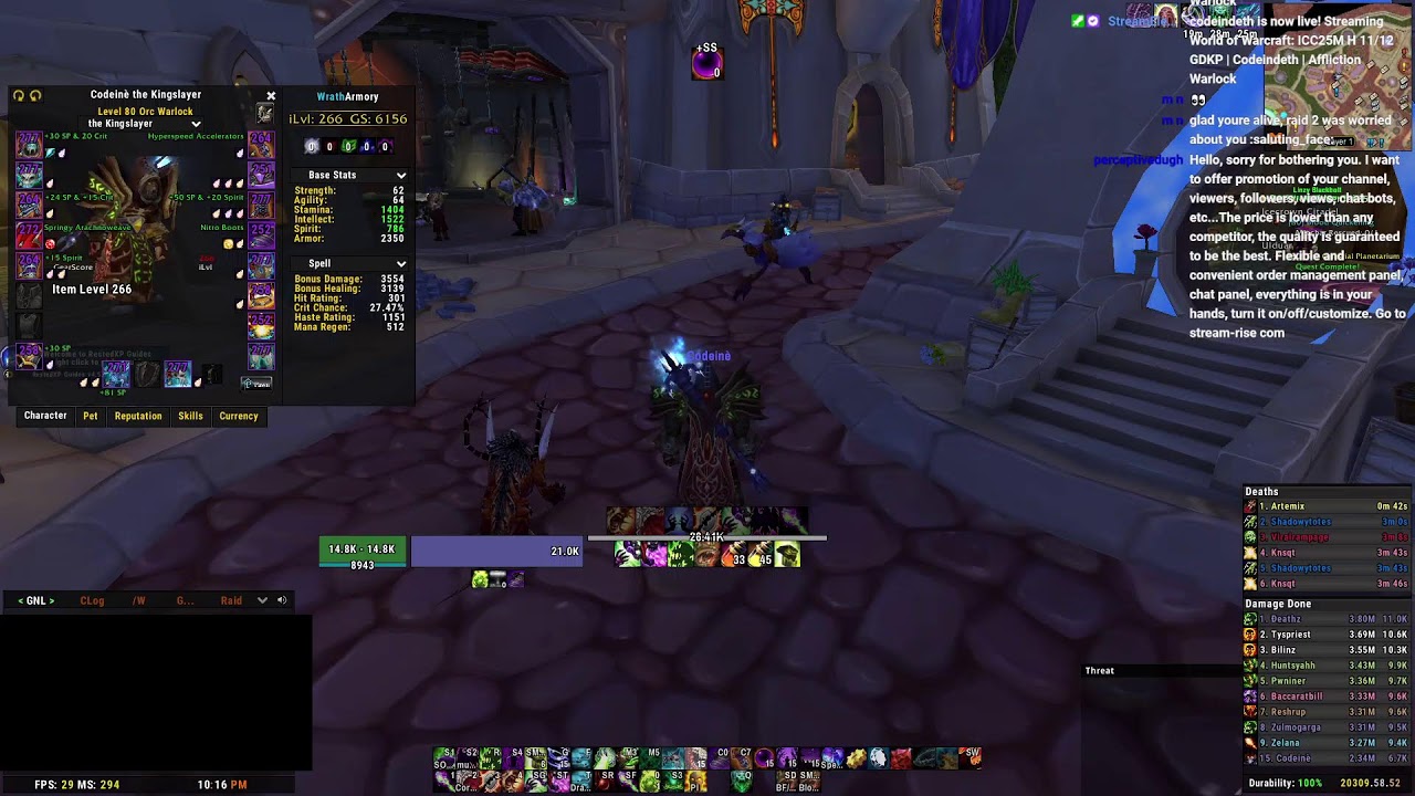 ICC25M H 11/12 GDKP  | Codeindeth | Affliction Warlock
