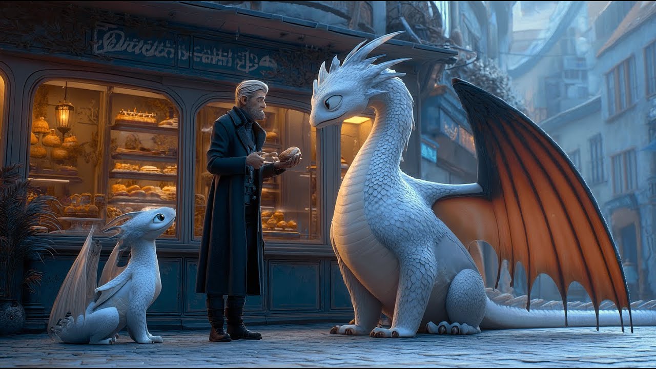 Desperate Homeless Dragon Mother Asks for a Tiny Meal for Her Daughter—Human Veteran Can’t Look Away