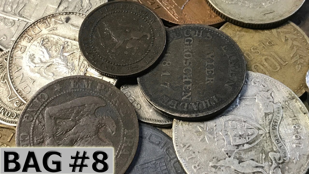 WE FOUND SILVER OVER 200 YEARS OLD Hunting Through 1/2 Loot Bag of World Coins - Hunt #8
