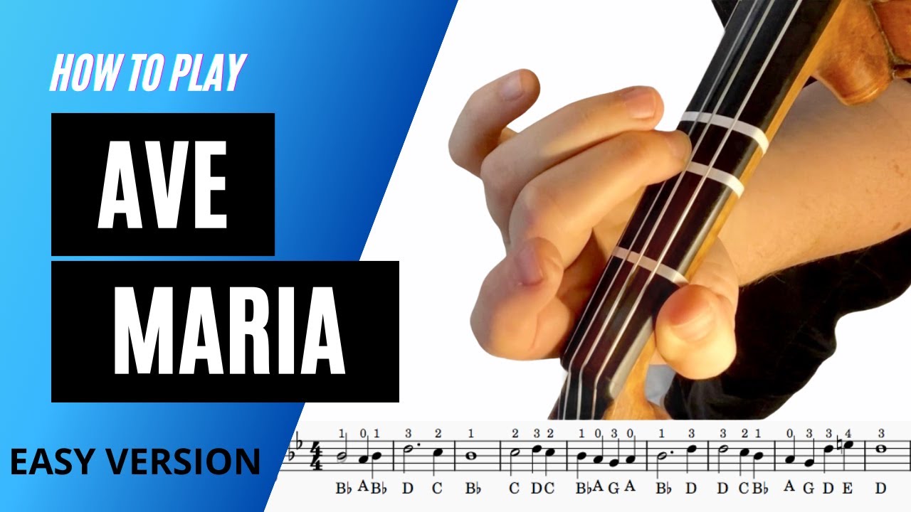 How to play AVE MARIA (Schubert) on the VIOLIN // Easy Version // suitable for a BEGINNER