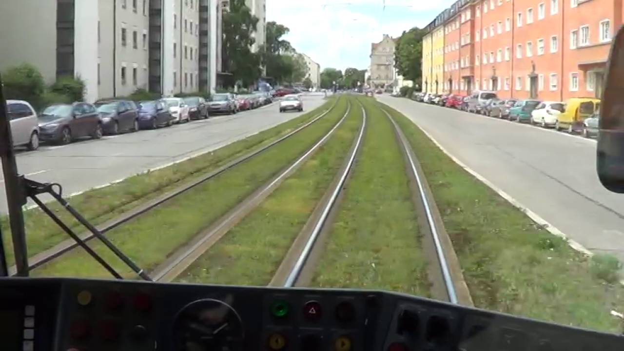 Frontview Tram München, Linie 18 nach Pasing