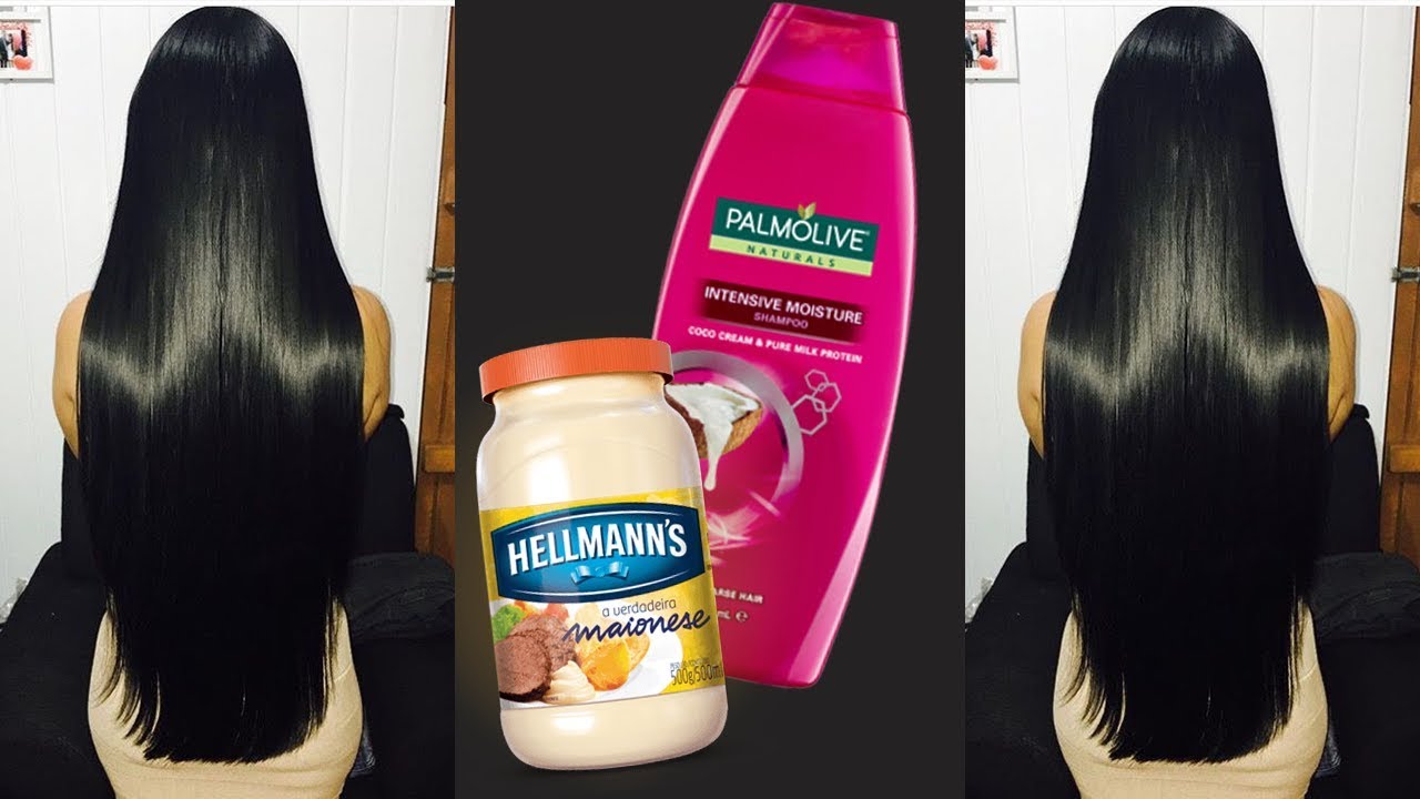 CABELO LISO!!! Progressiva caseira de maionese - Raiz lisinha sem Química
