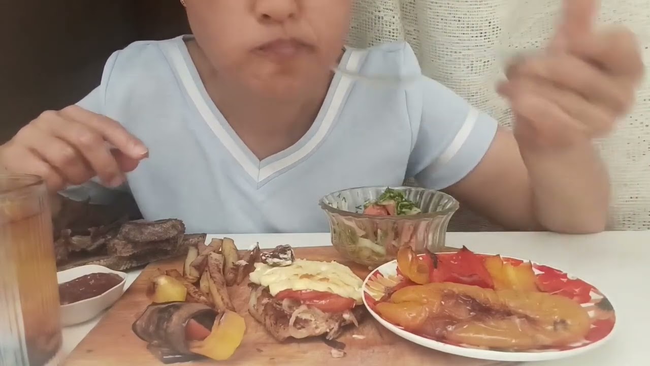 Мукбанг мясо по французски