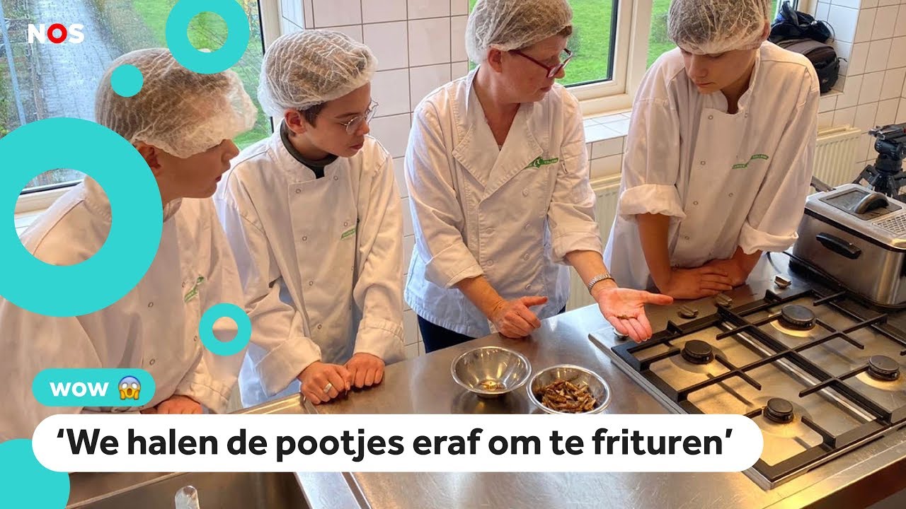 Kinderen koken (en eten!) insecten op school