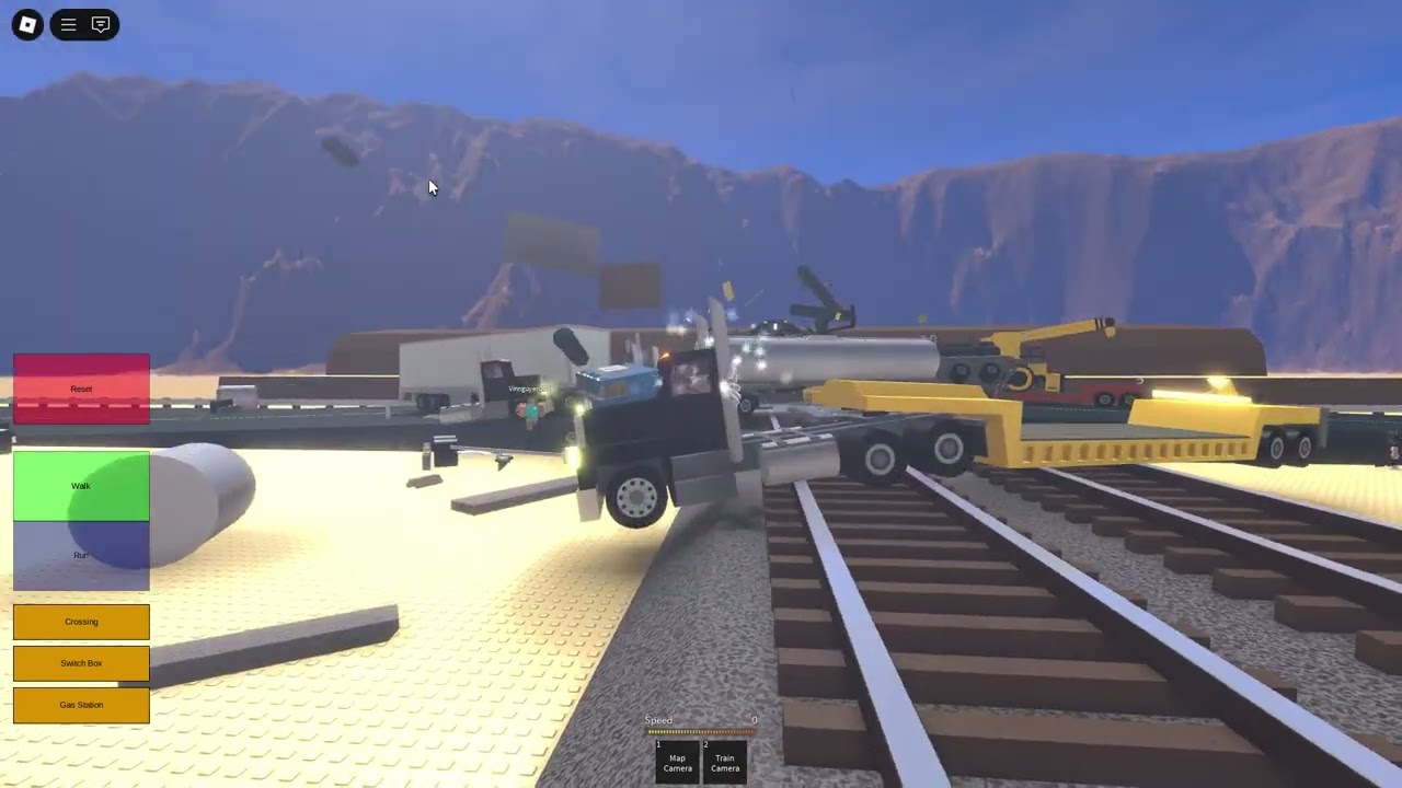 (Part3) Me derailing trains in Roblox