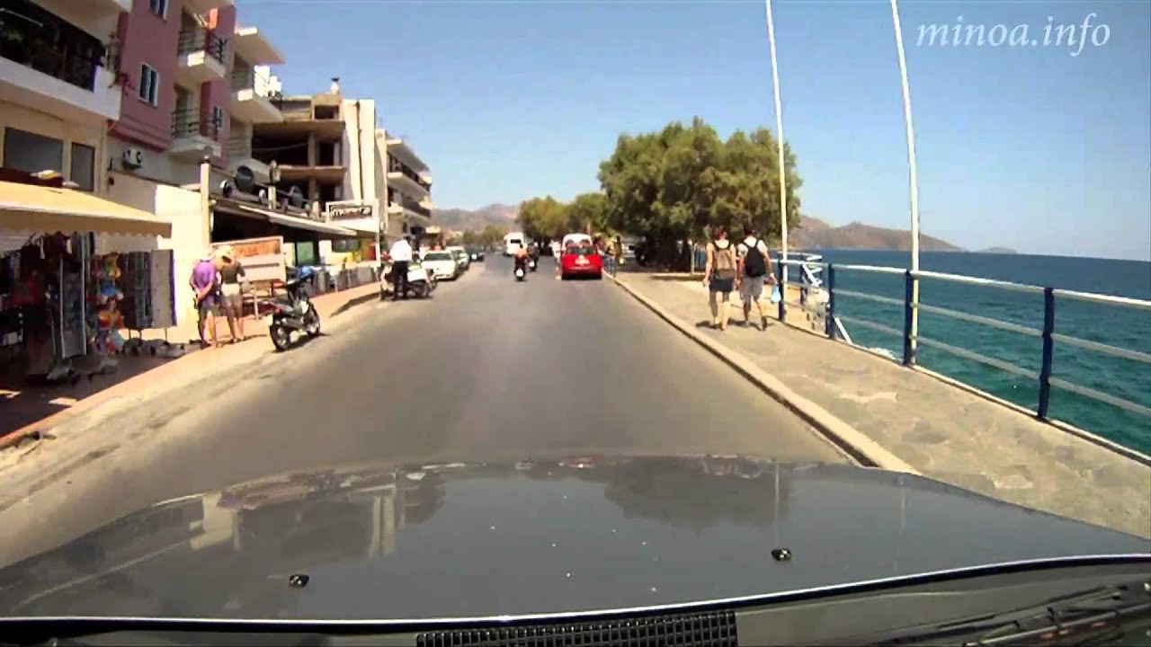 Driving through Agios Nikolaos