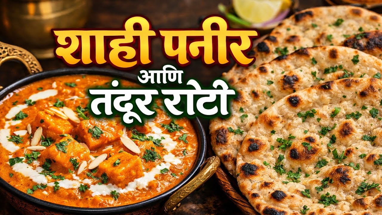 परफेक्ट कॉम्बो शाहीपनीर आणि गव्हाच्या पीठाची तंदूररोटी/नान |ShahiPaneer with Wheat Tandoor Roti/Naan