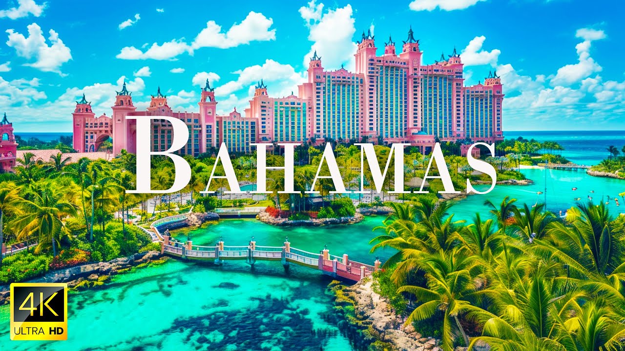 FLYING OVER BAHAMAS (4K UHD) - Relaxing Music Along With Beautiful Nature Videos - 4K Video