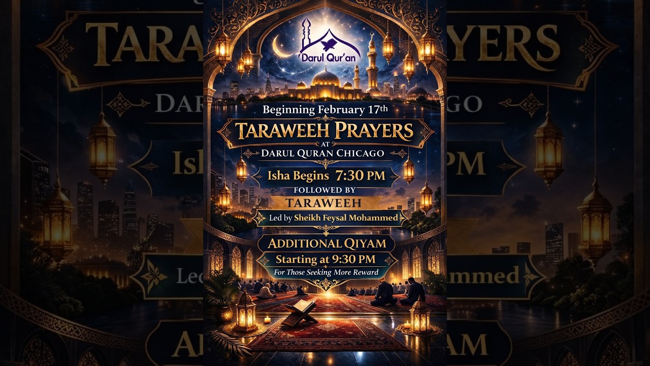 Ramadan 1447 (2026) - Isha, Taraweeh & Qiyam - Night 8 with  Sheikh Feysal