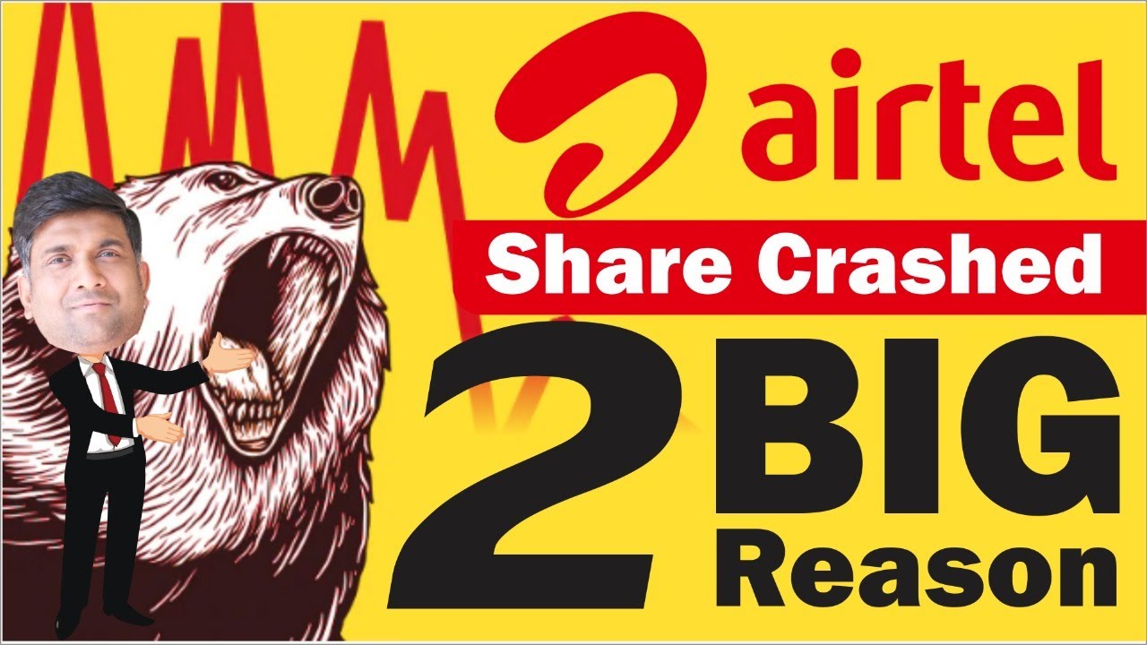 Why Bharti Airtel Stock is Falling today? | Bharti Airtel Share Crashed | 2 Big Reason !!