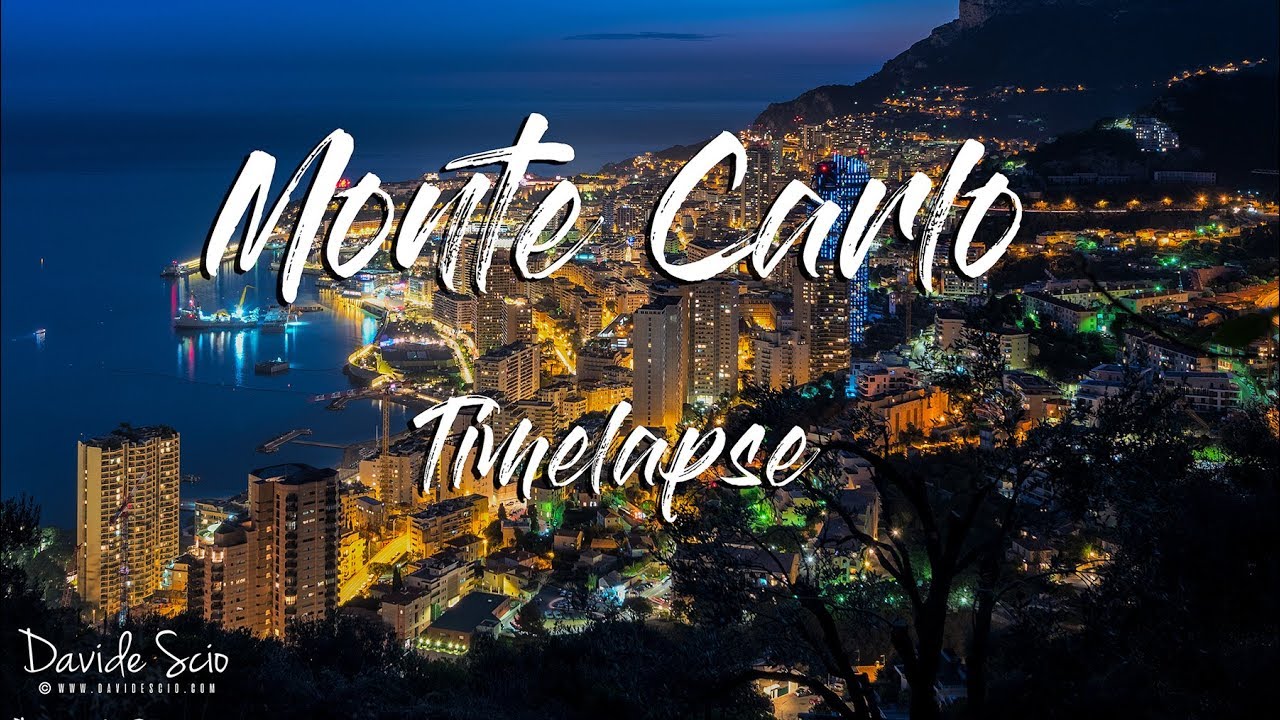 Monte Carlo, Principality of Monaco - Timelapse at sunset GoPro HERO 7