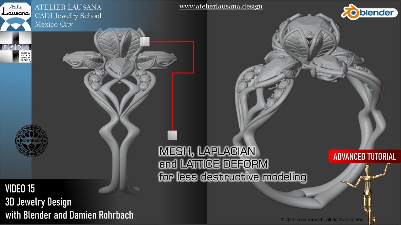 TUTORIAL 15 3D Jewelry design with Damien Rohrbach and Blender