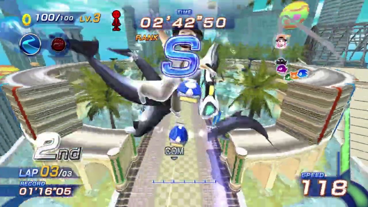 Sonic Free Riders No Kinect Patch Test Gameplay
