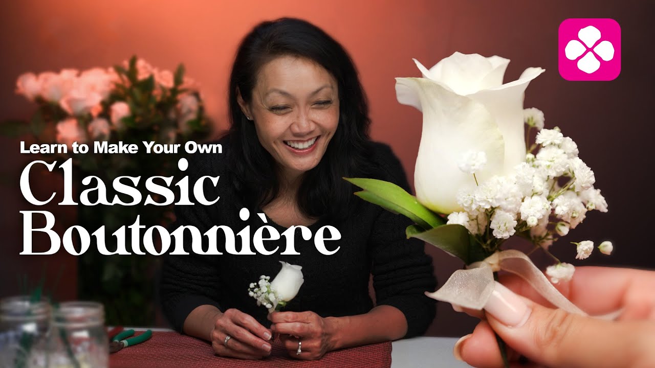 Learn to Make a Simple Yet Elegant Single Rose Boutonniere for your Next Wedding!