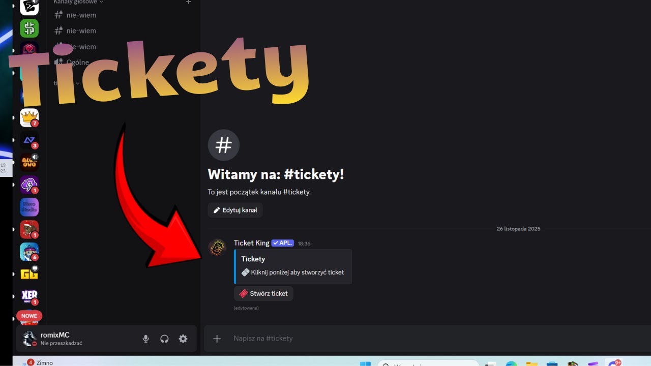 🎟️ Tickety na serwerze Discord w 5 minut! Krok po kroku