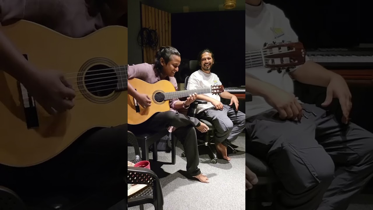 Oni Hasan & Shuvendu Da Acoustic Guitar Performance at Hok Kolorob Studio #onihasan #arnob